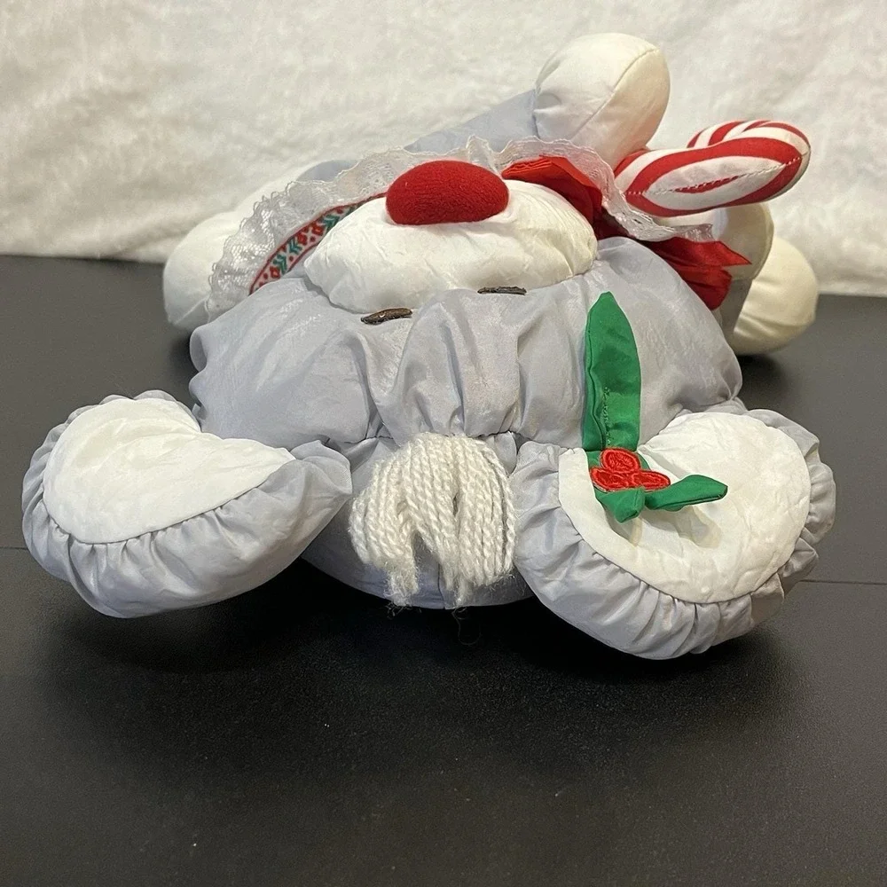 Fisher Price Puffalumps Plush Christmas Santa Mouse Candy Cane Vintage 1987